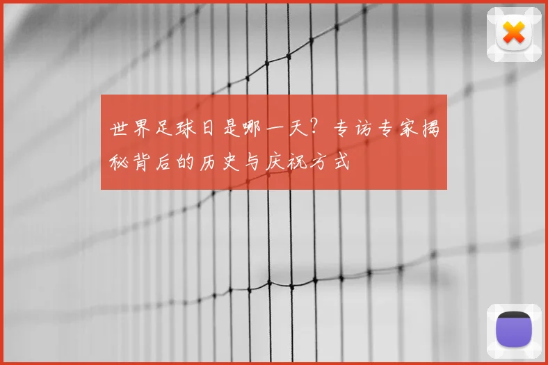 世界足球日是哪一天？专访专家揭秘背后的历史与庆祝方式